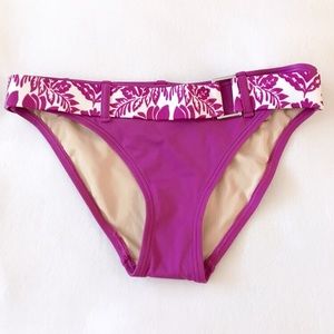 NWOT Victoria’s Secret Floral Print Waistband Bikini Bottom Size Small